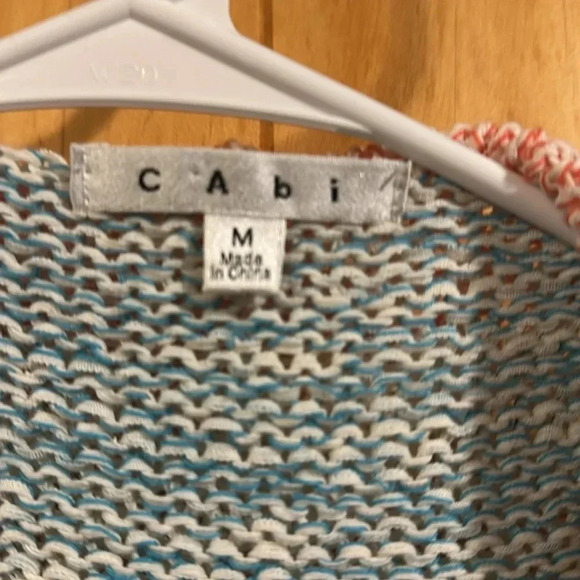 CABI Line Up Circle Sleeveless Cardigan Sweater Vest - Picture 2 of 5